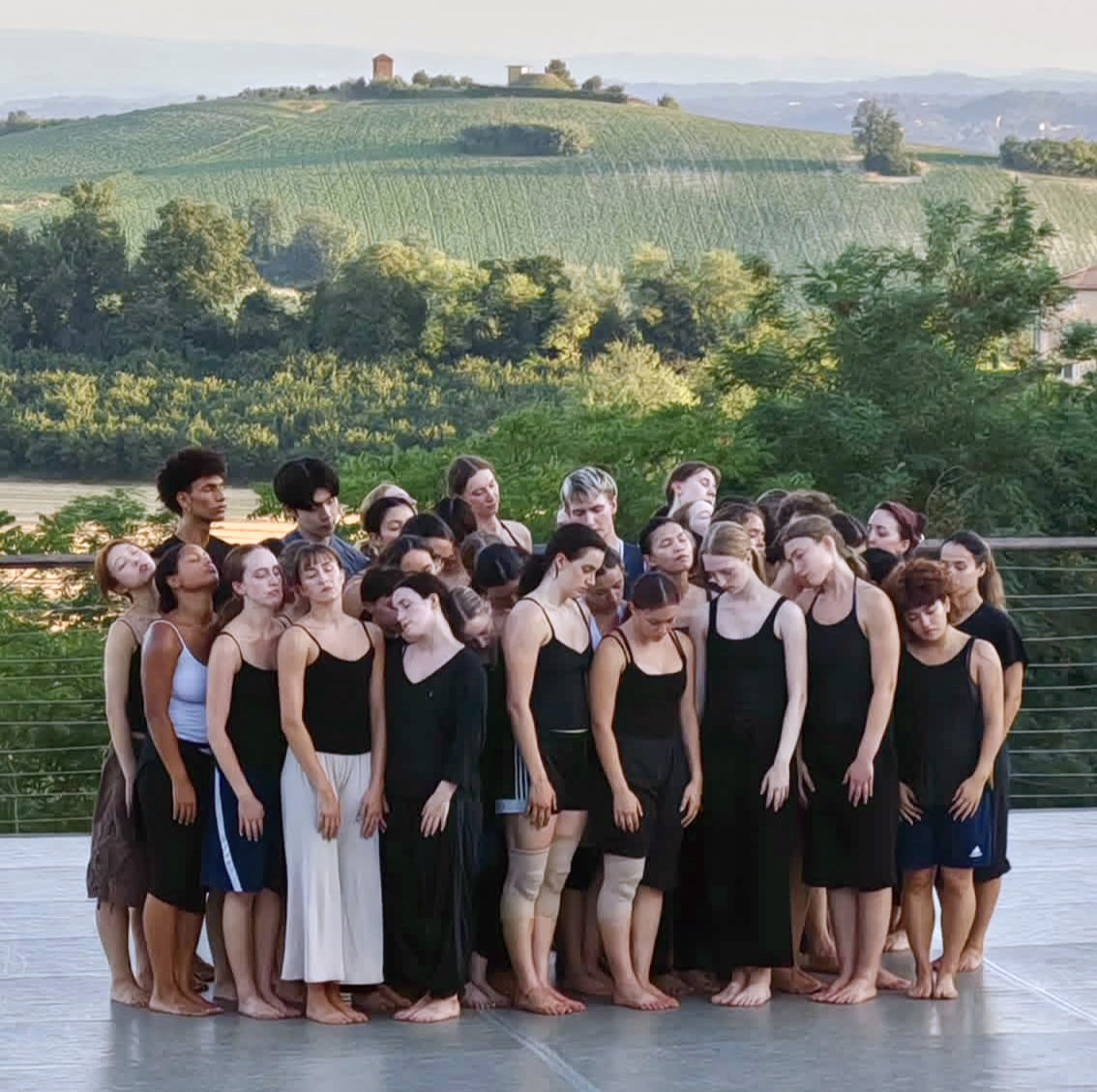 Dancers performing outside in Italy