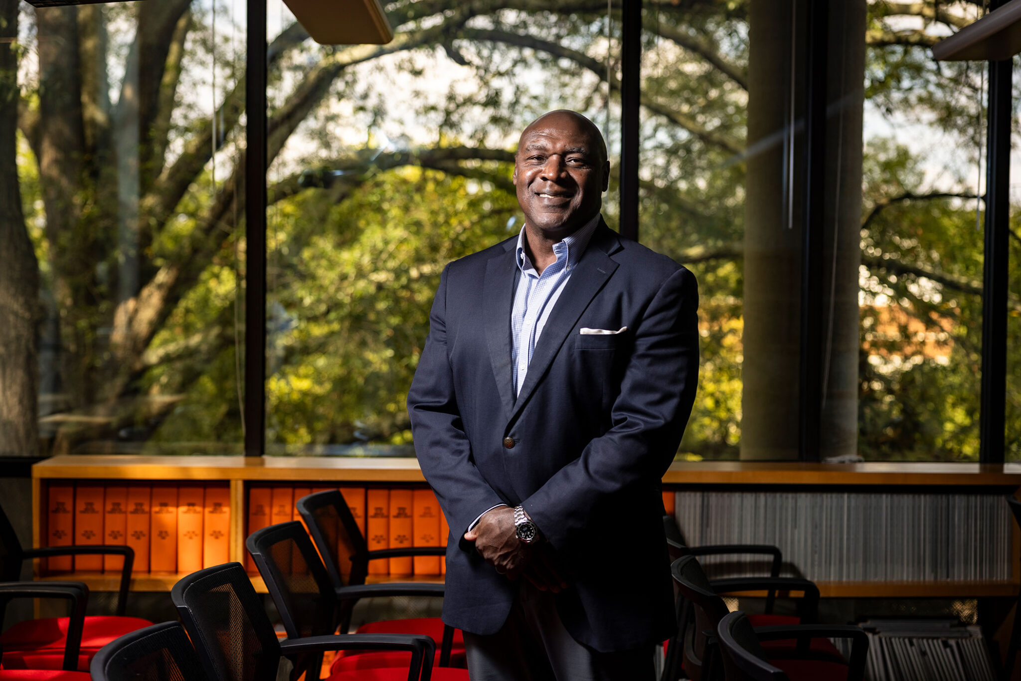 photo of man. in classroom