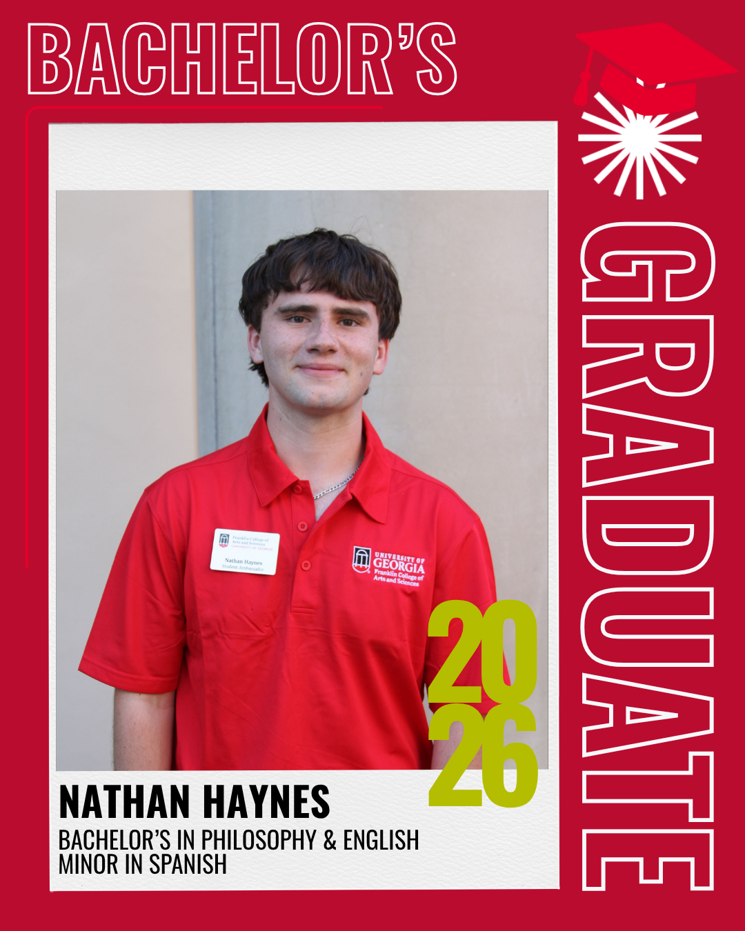 Nathan Haynes in red frame 