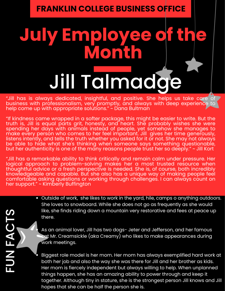July 2026 Employee of the Month: Jill Talmadge
