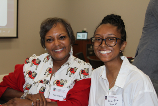 Pictured: Nancy Wells with Bria Smith at AwA