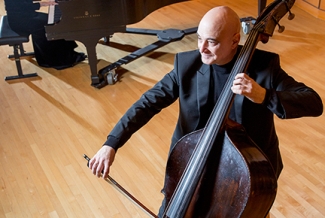 musician with double bass