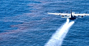 plane over Gulf of Mexico