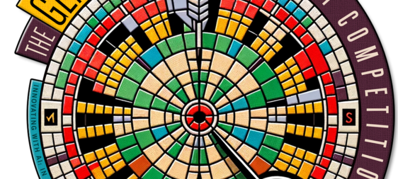 dart board graphic with text and colorful squares