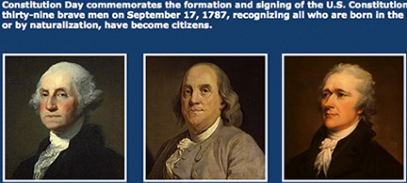 graphic with Franklin Washington and Hamilton