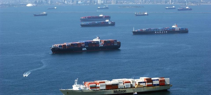 photo of container ships in ocean