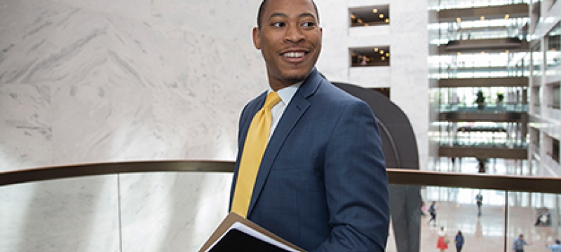 man in lobby - photo