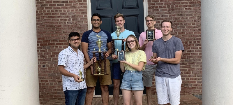 group photo of students at Phi Kappa hall