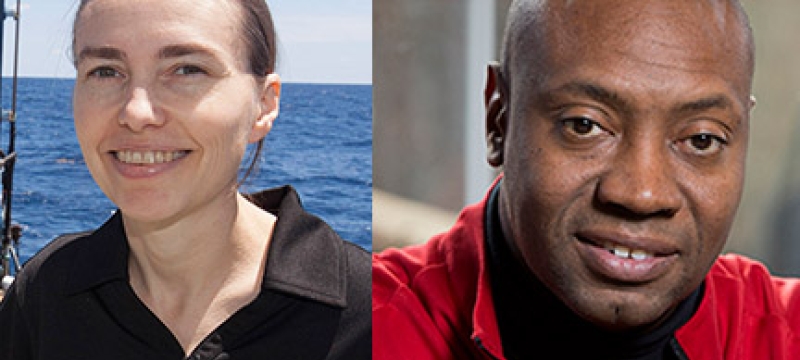 two head shots, man and woman