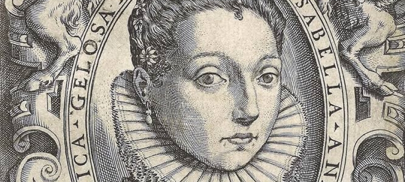 graphic with engraved image, text