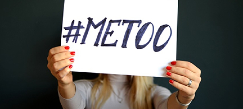 photo of woman with Me Too sign