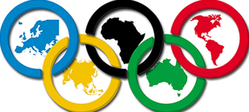 Olympic rings with continents