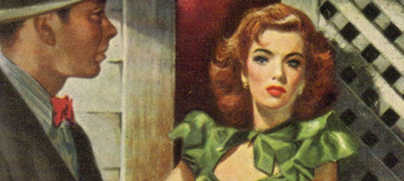 woman and man, drawn in color