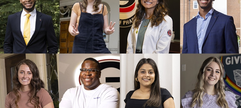 composite of eight students photos