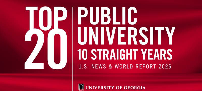 graphic with white text on red, logo