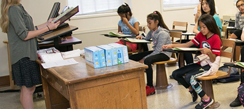 students, teacher, in classroom