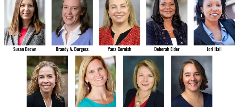 headshot group of nine women