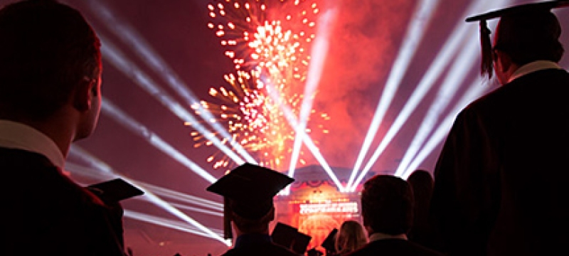 graduation fireworks