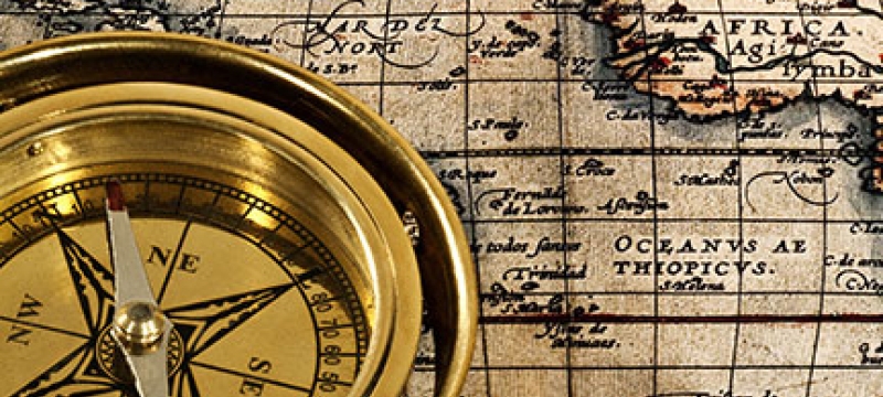 compass and map