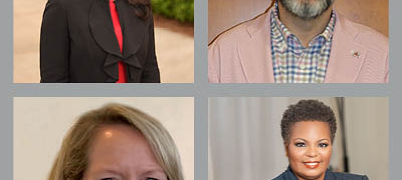 composite of four photo so people in two rows