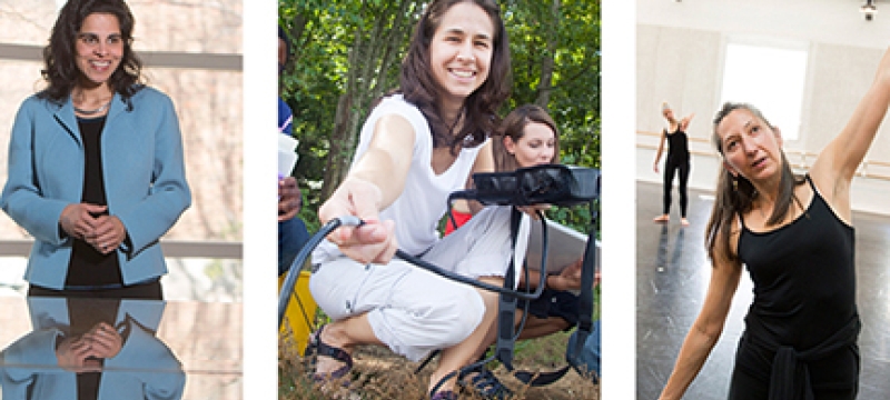 women in classroom, dancing, outdoors