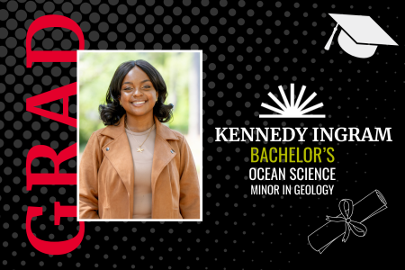 Kennedy Ingram outside in graphic frame 