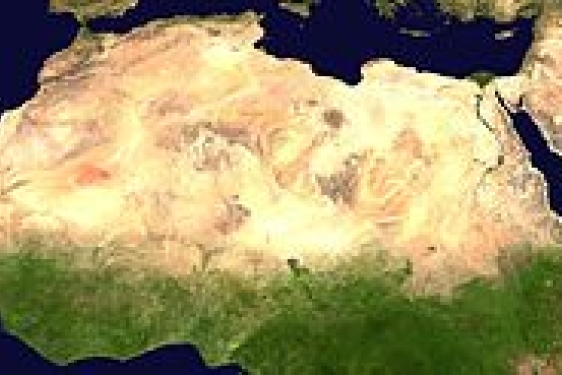 satellite image of Saharan Africa