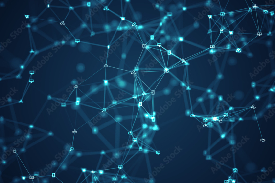 futuristic abstract digital network