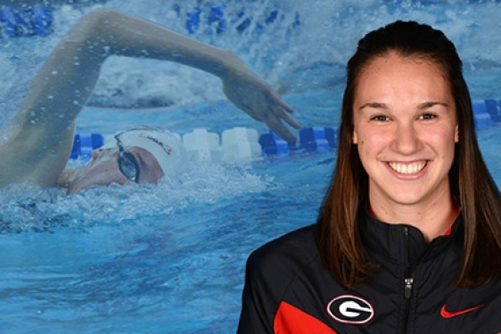 portrait with swimmer