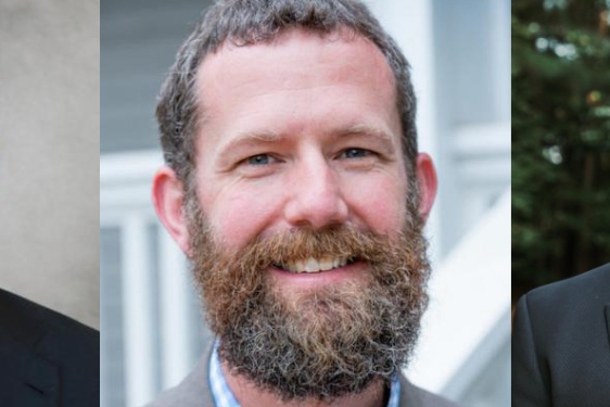 composite of three headshot photos