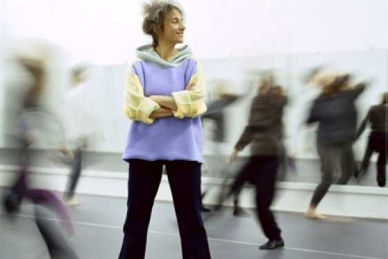 lerman in studio with dancers in motion.