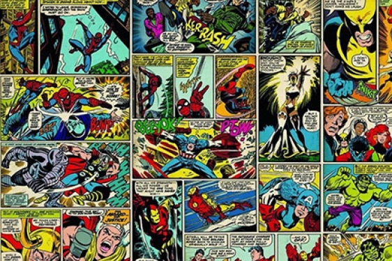 Marvel comics photo wall mural