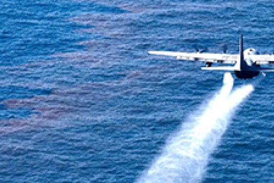 plane over Gulf of Mexico