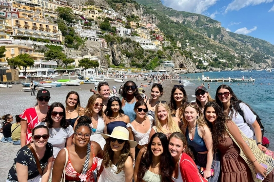 Students in Naples during study abroad