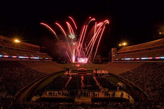 stadium at night